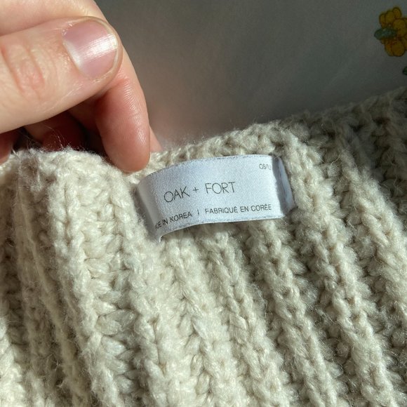 OAK + FORT Cropped Button Front Cardigan - Picture 3 of 3